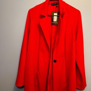 Red brand new blazer.